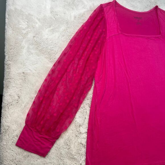 Torrid Lot of 2 Tops Blouses Plus Size 4X Womens Shirts Floral Polka Dot Sheer - Picture 5 of 13